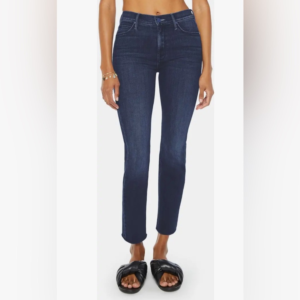 MOTHER Black Skinny Jeans Sleek Fit